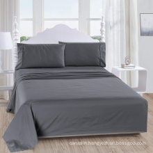 4pcs 100% Epypt Cotton plain solid color Wrinkle Free Bed Sheet Sets Bedding Set